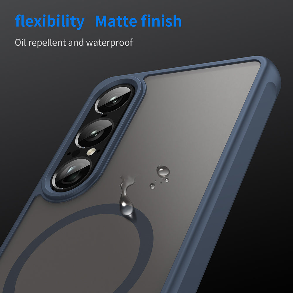 Husa MagSafe pentru Sony Xperia 1 VII, Techsuit, HaloFrost II, Bleumarin