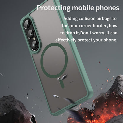 Husa MagSafe pentru Sony Xperia 1 VII, Techsuit, HaloFrost II, Verde