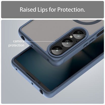 Husa MagSafe pentru Sony Xperia 1 VIII, Techsuit, HaloFrost II, Bleumarin