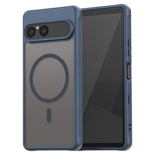 Husa MagSafe pentru Sony Xperia 10 VII, Techsuit, HaloFrost II, Bleumarin