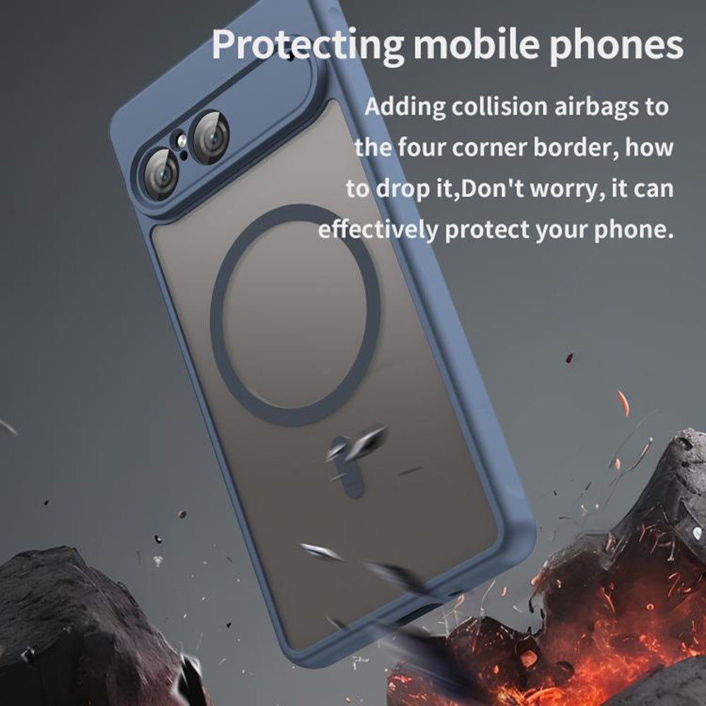 Husa MagSafe pentru Sony Xperia 10 VII, Techsuit, HaloFrost II, Bleumarin