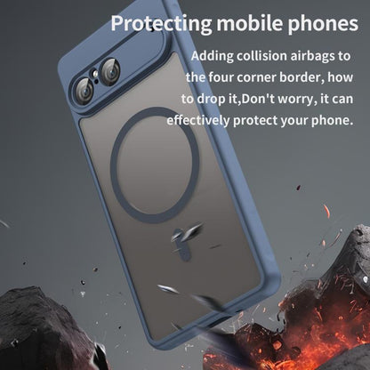 Husa MagSafe pentru Sony Xperia 10 VII, Techsuit, HaloFrost II, Bleumarin