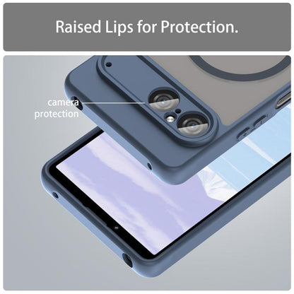 Husa MagSafe pentru Sony Xperia 10 VII, Techsuit, HaloFrost II, Bleumarin