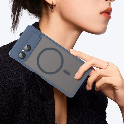 Husa MagSafe pentru Sony Xperia 10 VII, Techsuit, HaloFrost II, Bleumarin