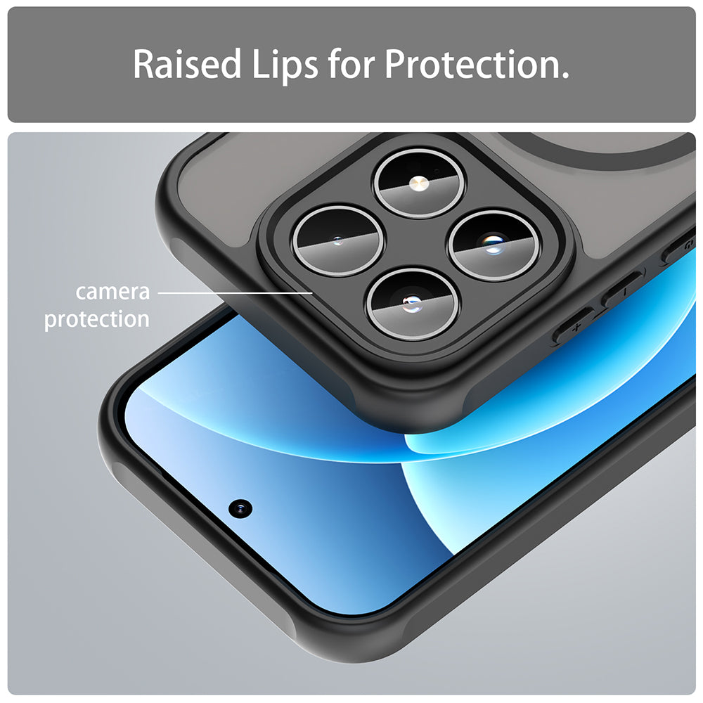 Husa MagSafe pentru Xiaomi 17, Techsuit, HaloFrost II, Neagra