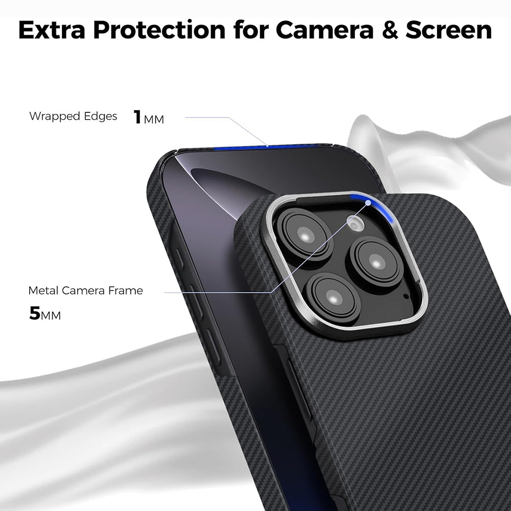 Husa MagSafe pentru Xiaomi 17 Ultra, Techsuit, Aramid Fiber, Neagra