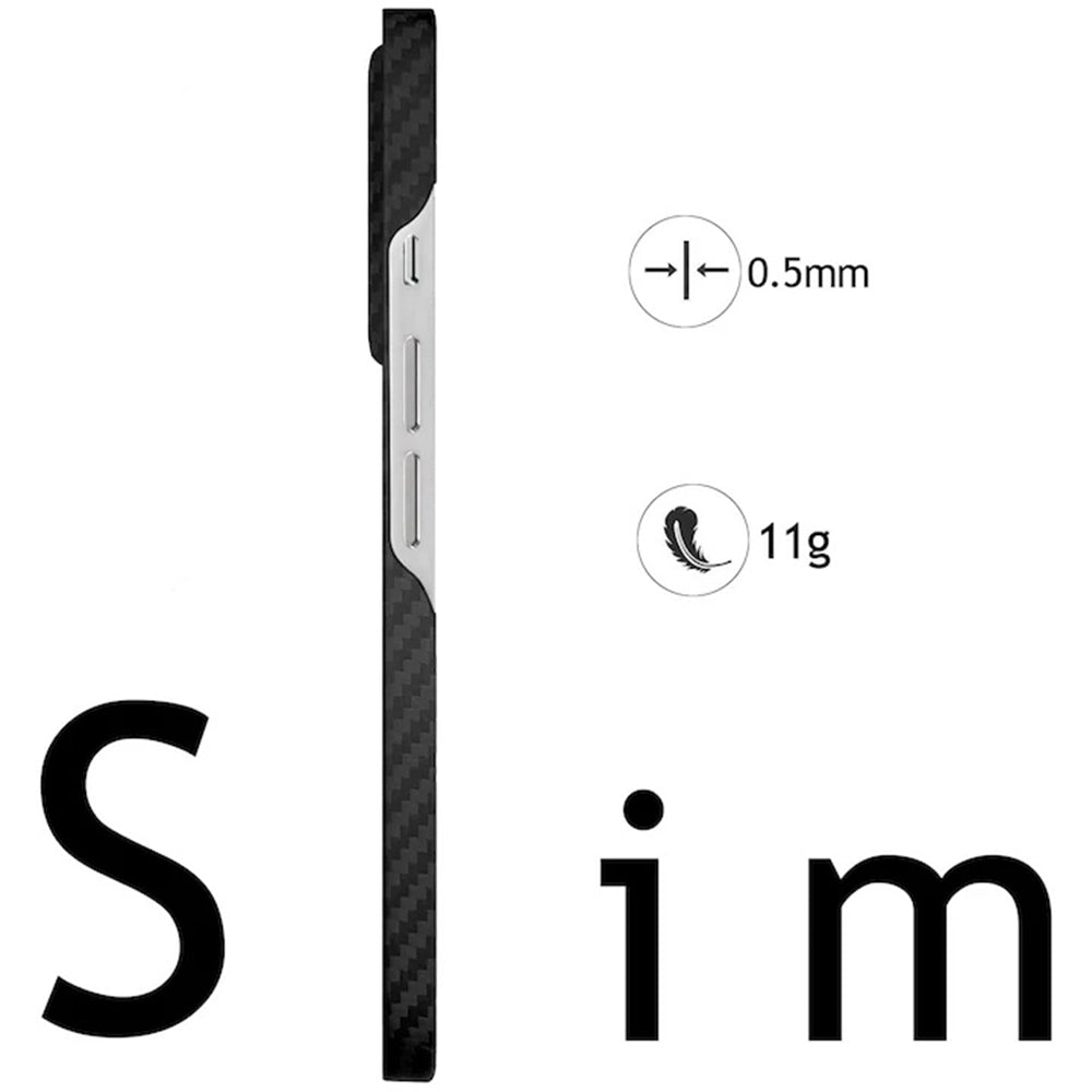Husa MagSafe pentru Xiaomi 17 Ultra, Techsuit, Aramid Fiber, Neagra
