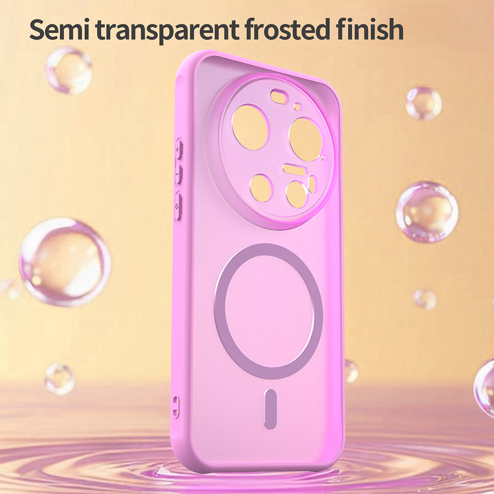 Husa MagSafe pentru Xiaomi 17 Ultra, Techsuit, HaloFrost II, Roz