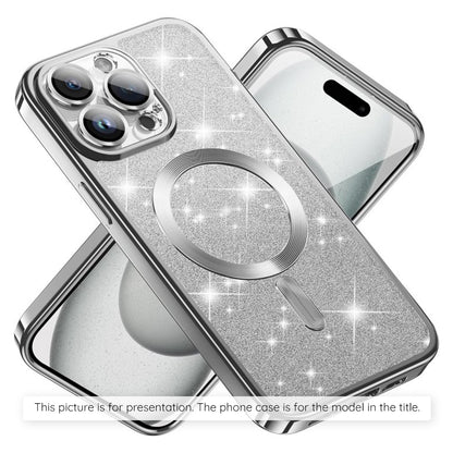 Husa MagSafe pentru Xiaomi 17T Pro, Techsuit, Luxury Glitter, Argintie
