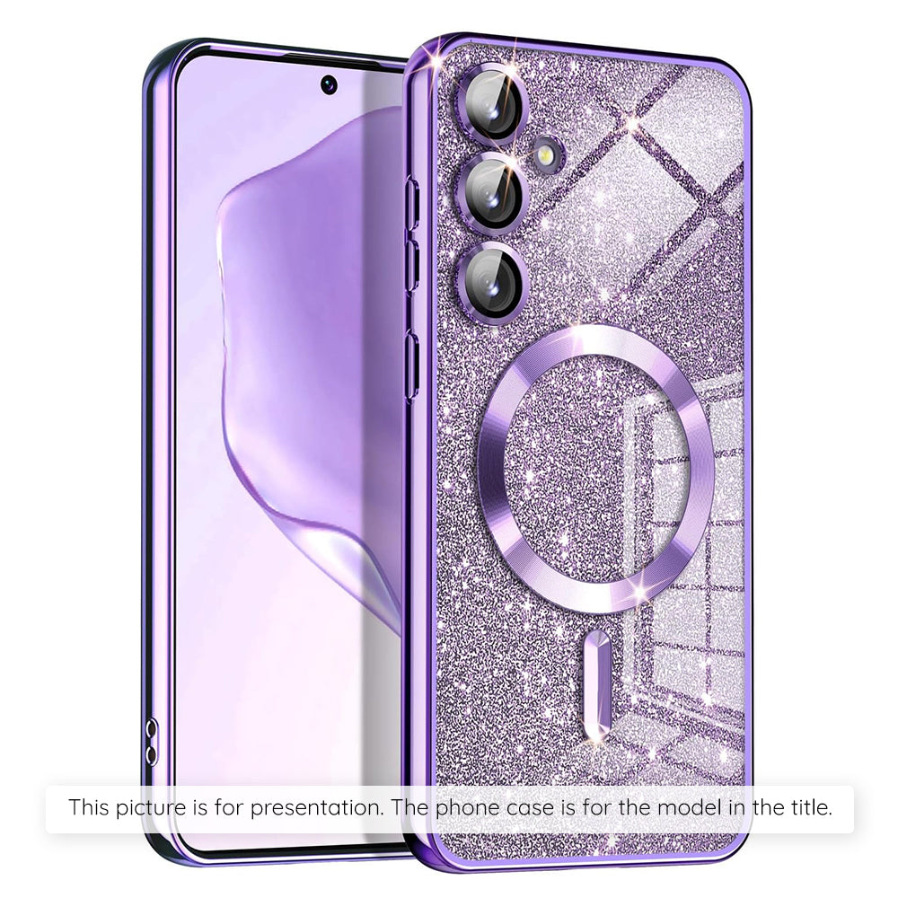 Husa MagSafe pentru Xiaomi 17T Pro, Techsuit, Luxury Glitter, Mov Deschis