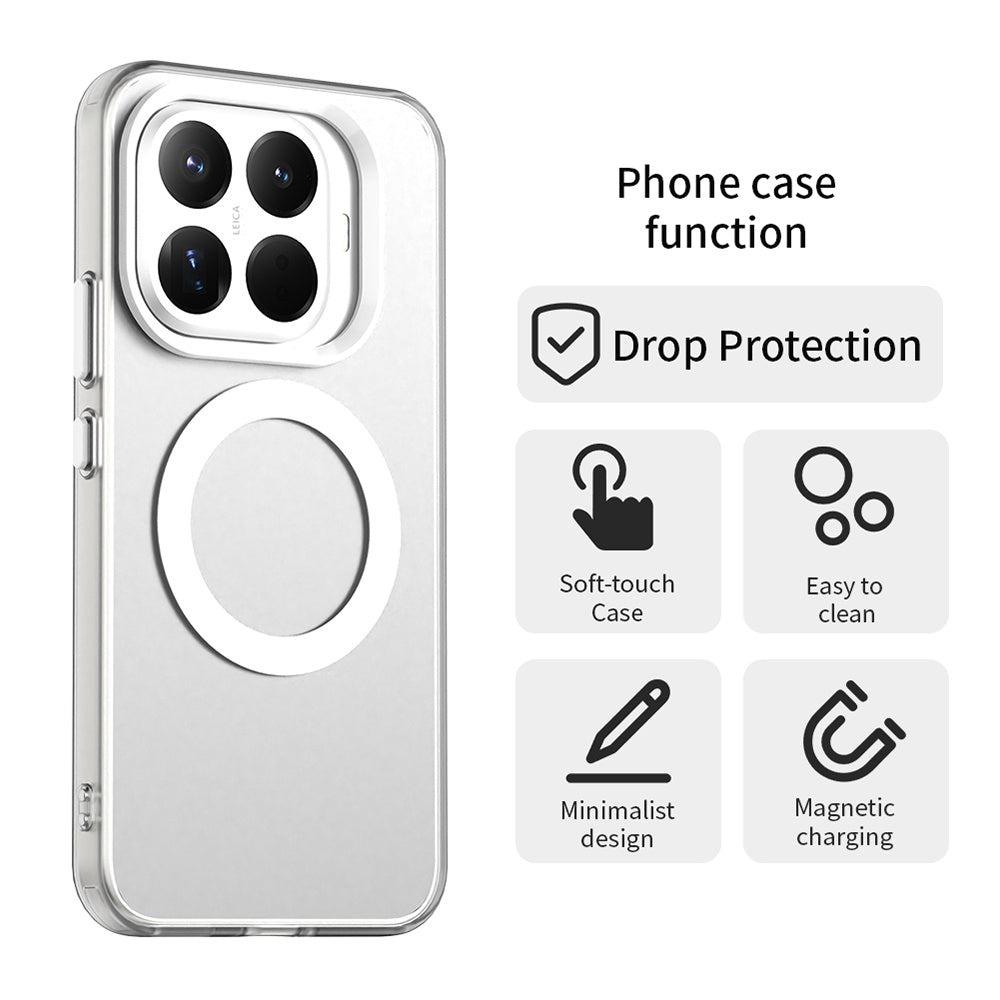Husa MagSafe pentru Xiaomi 17T, Techsuit, CandyCase, Alba