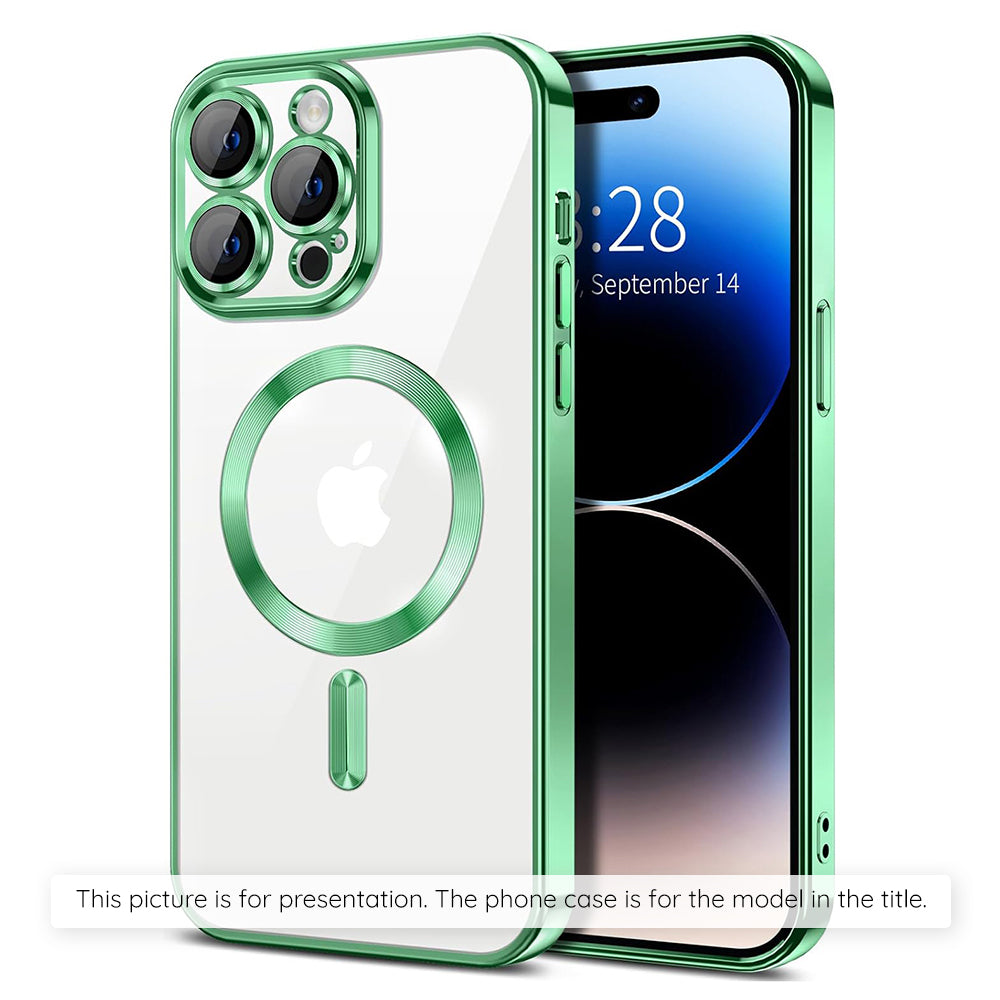 Husa MagSafe pentru Xiaomi 17T, Techsuit, Luxury Crystal, Verde Deschis
