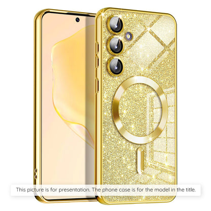 Husa MagSafe pentru Xiaomi 17T, Techsuit, Luxury Glitter, Aurie