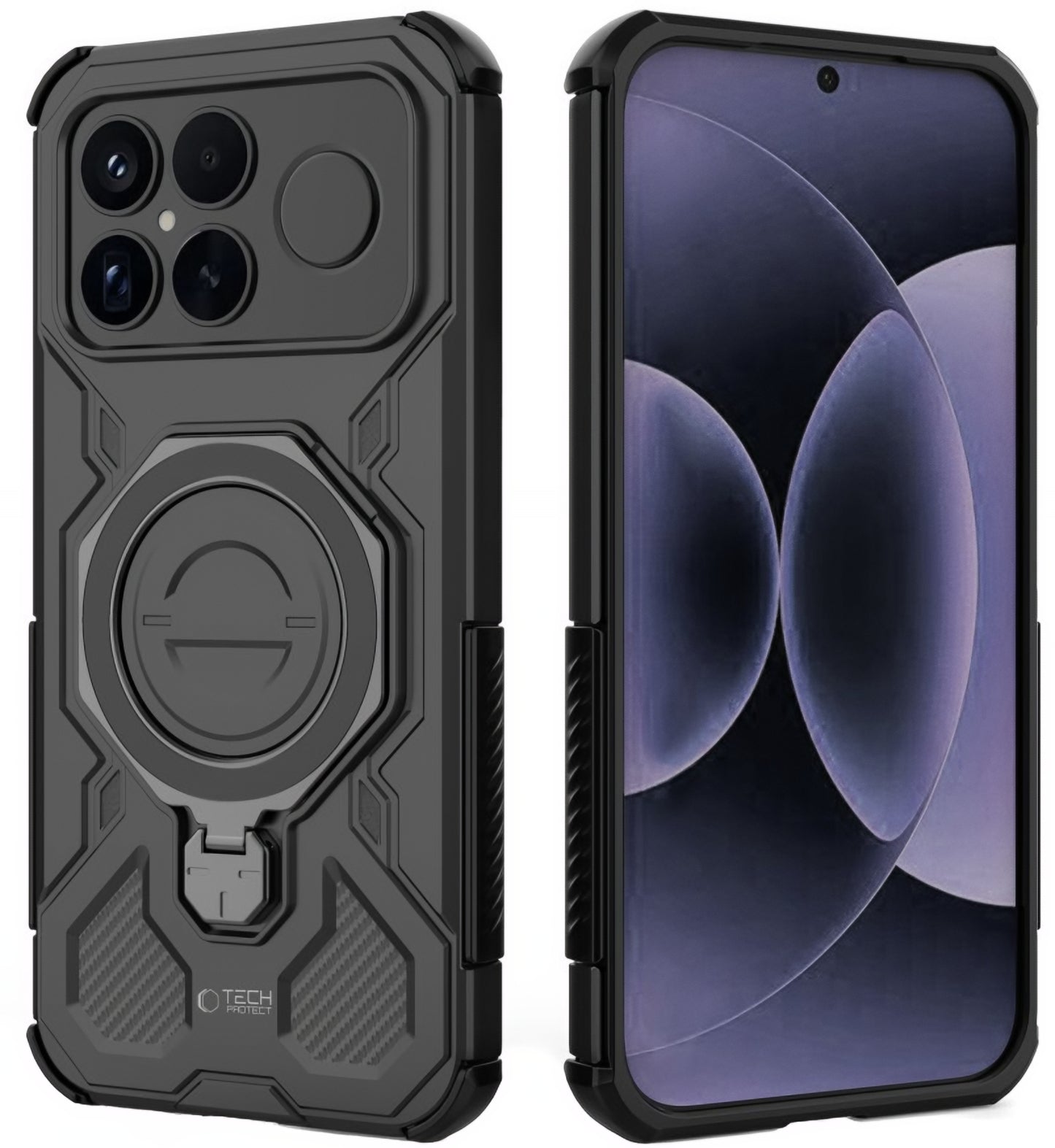 Husa MagSafe pentru Xiaomi Poco F8 Ultra, Tech-Protect, TacticStand, Neagra Mata