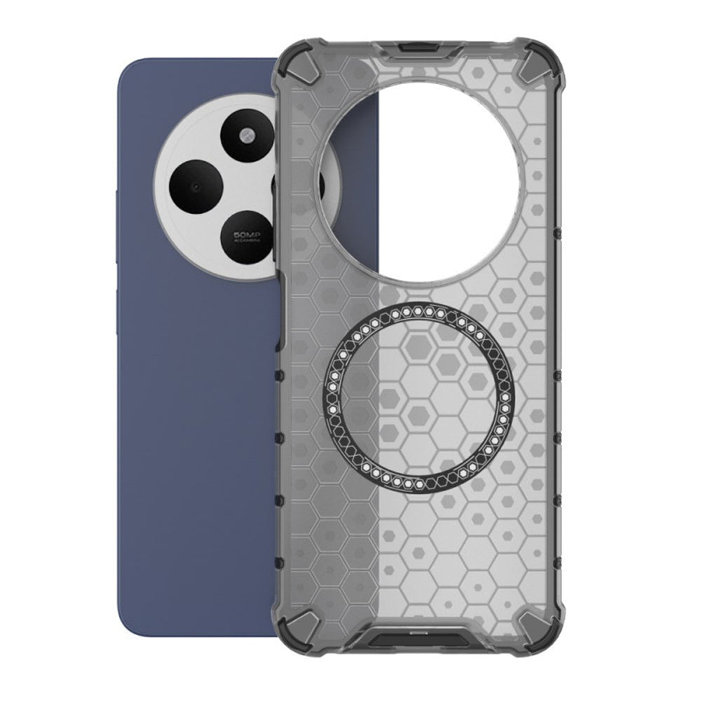 Husa MagSafe pentru Xiaomi Poco C75 / Redmi 14C, Techsuit, HoneyComb Shield, Neagra