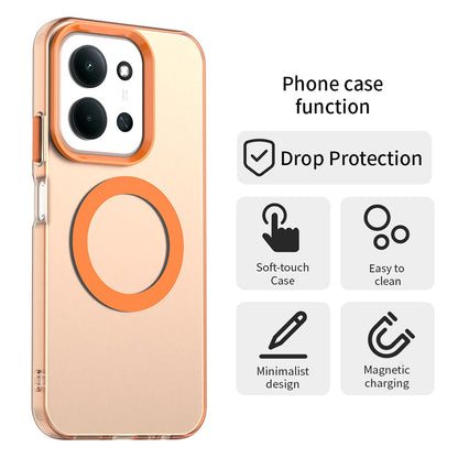 Husa MagSafe pentru Xiaomi Poco C85 4G / Redmi 15C 5G / 15C 4G, Techsuit, CandyCase, Portocalie