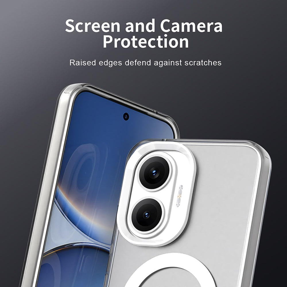 Husa MagSafe pentru Xiaomi Poco F7, Techsuit, CandyCase, Alba