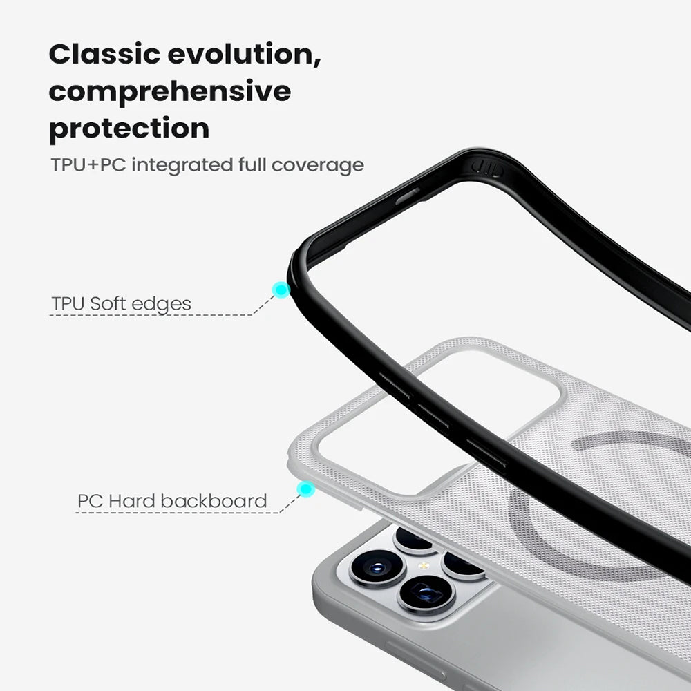 Husa MagSafe pentru Xiaomi Poco F8 Ultra, Nillkin, Super Shield Pro, Neagra Transparenta