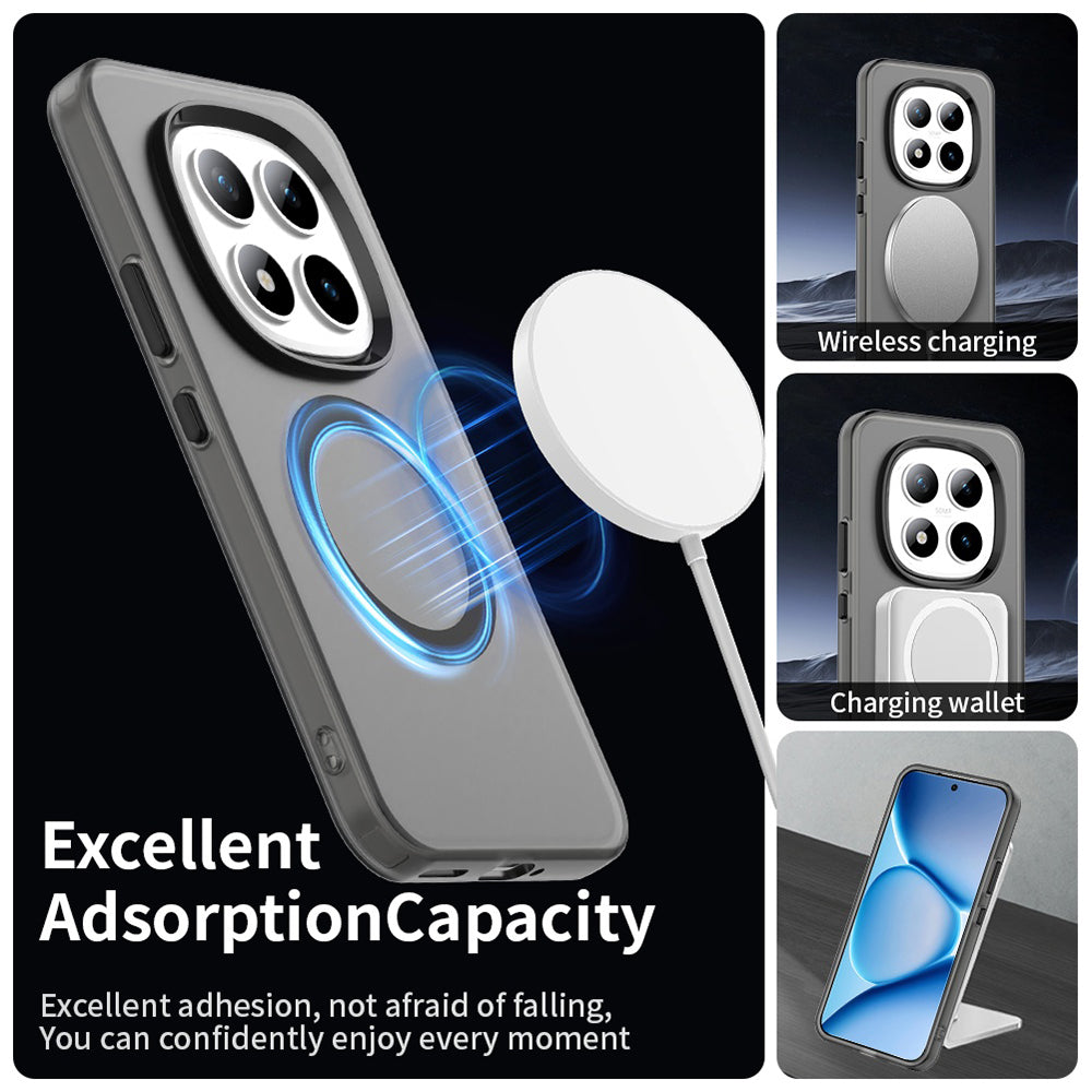 Husa MagSafe pentru Xiaomi Poco M8 Pro / Redmi Note 15 Pro+ 5G, Techsuit, CandyCase, Neagra