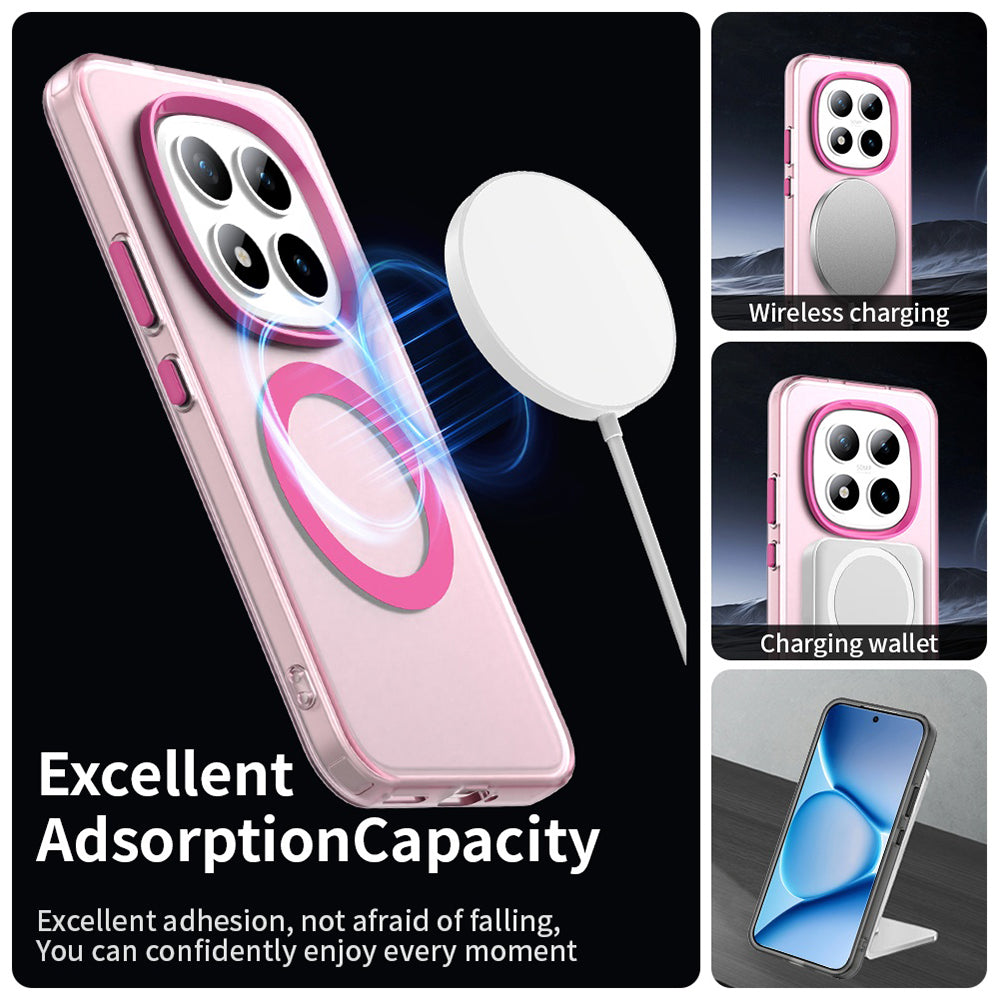 Husa MagSafe pentru Xiaomi Poco M8 Pro / Redmi Note 15 Pro+ 5G, Techsuit, CandyCase, Roz