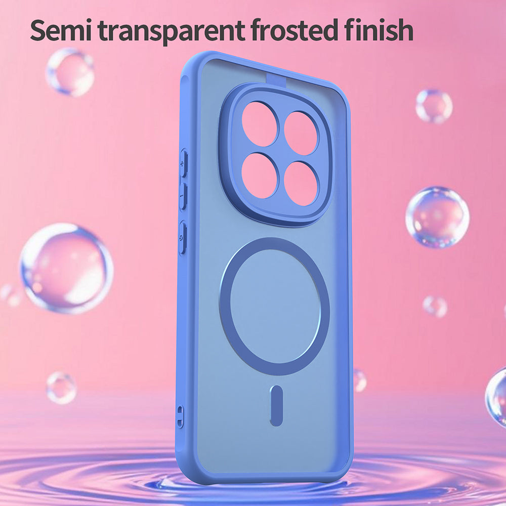 Husa MagSafe pentru Xiaomi Poco M8 Pro / Redmi Note 15 Pro+ 5G, Techsuit, HaloFrost II, Albastra