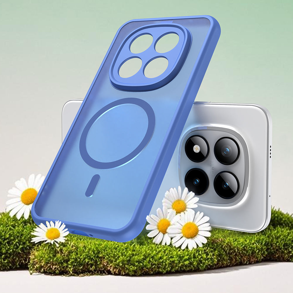 Husa MagSafe pentru Xiaomi Poco M8 Pro / Redmi Note 15 Pro+ 5G, Techsuit, HaloFrost II, Albastra