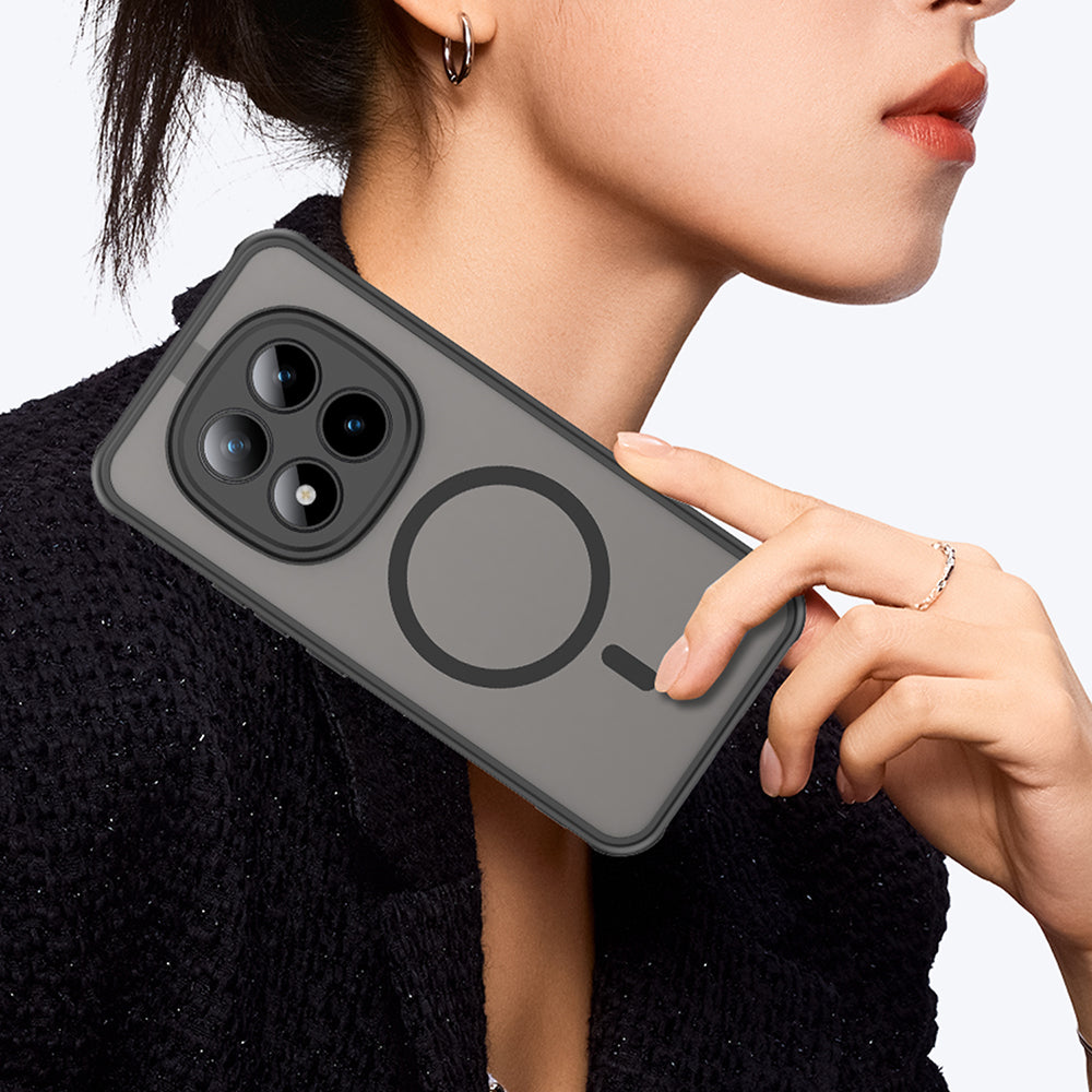 Husa MagSafe pentru Xiaomi Poco M8 Pro / Redmi Note 15 Pro+ 5G, Techsuit, HaloFrost II, Neagra