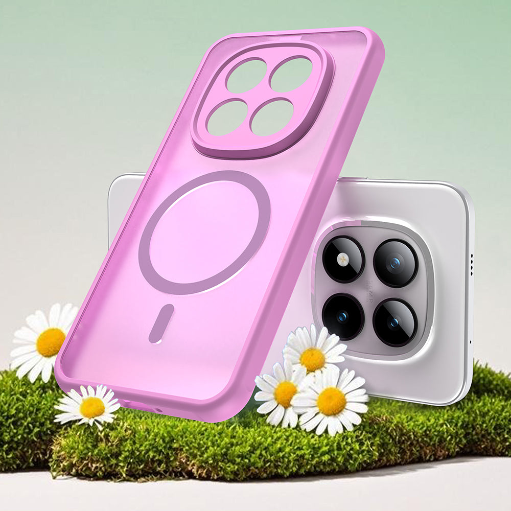 Husa MagSafe pentru Xiaomi Poco M8 Pro / Redmi Note 15 Pro+ 5G, Techsuit, HaloFrost II, Roz