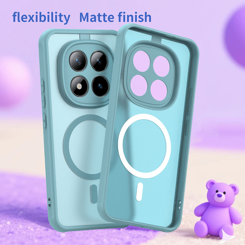 Husa MagSafe pentru Xiaomi Poco M8 Pro / Redmi Note 15 Pro+ 5G, Techsuit, HaloFrost II, Verde Deschis