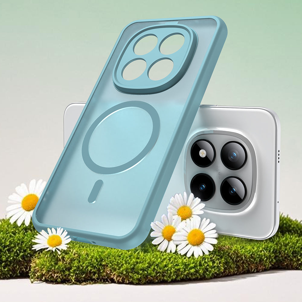 Husa MagSafe pentru Xiaomi Poco M8 Pro / Redmi Note 15 Pro+ 5G, Techsuit, HaloFrost II, Verde Deschis