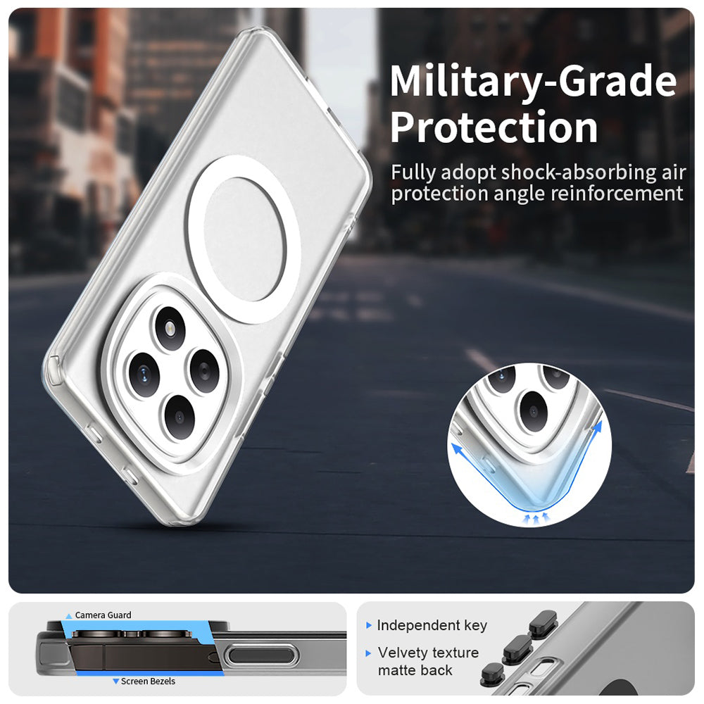 Husa MagSafe pentru Xiaomi Poco M8 / Redmi Note 15 5G / Note 15 4G, Techsuit, CandyCase, Alba