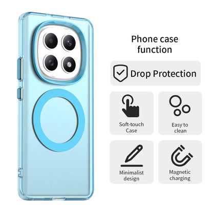 Husa MagSafe pentru Xiaomi Poco M8 / Redmi Note 15 5G / Note 15 4G, Techsuit, CandyCase, Albastra