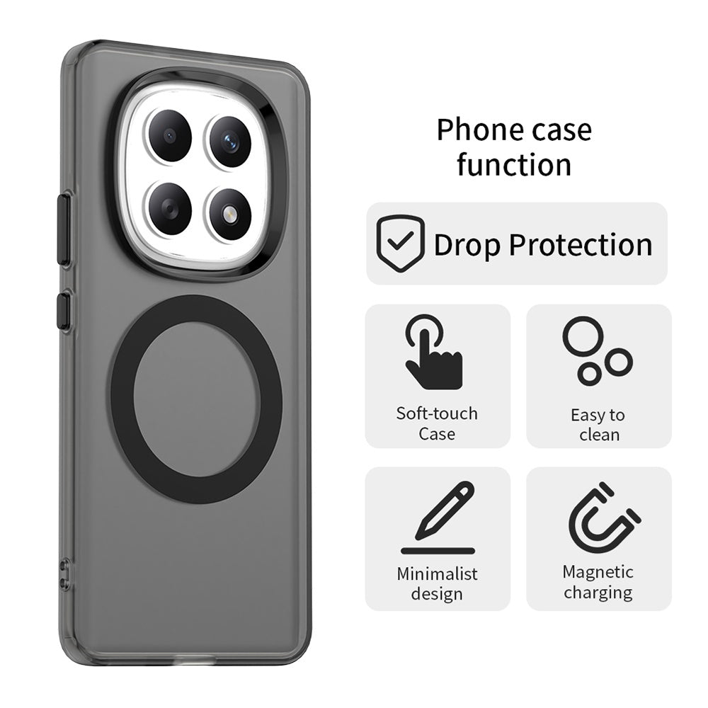 Husa MagSafe pentru Xiaomi Poco M8 / Redmi Note 15 5G, Techsuit, CandyCase, Neagra