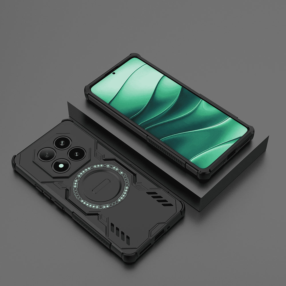 Husa MagSafe pentru Xiaomi Poco X7 / Redmi Note 14 Pro 5G, Techsuit, ArmorMag, Neagra