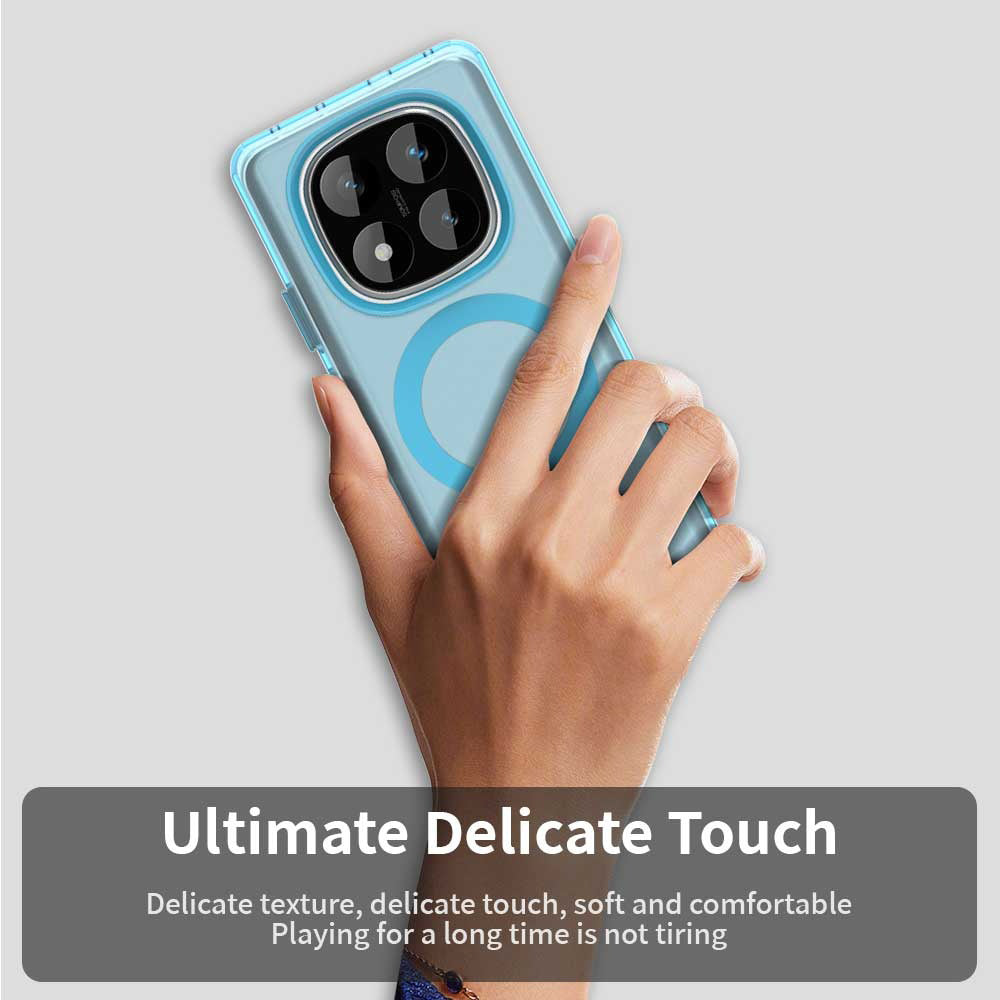 Husa MagSafe pentru Xiaomi Poco X7 / Redmi Note 14 Pro 5G, Techsuit, CandyCase, Albastra
