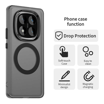Husa MagSafe pentru Xiaomi Poco X7 / Redmi Note 14 Pro 5G, Techsuit, CandyCase, Neagra