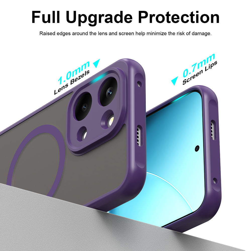 Husa MagSafe pentru Xiaomi Poco X8 Pro Max, Techsuit, HaloFrost II, Mov