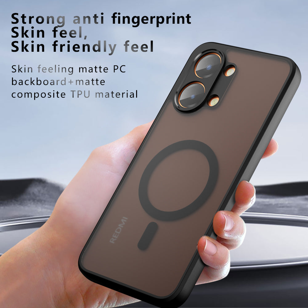 Husa MagSafe pentru Xiaomi Poco X8 Pro Max, Techsuit, PureFrost, Neagra Satinata