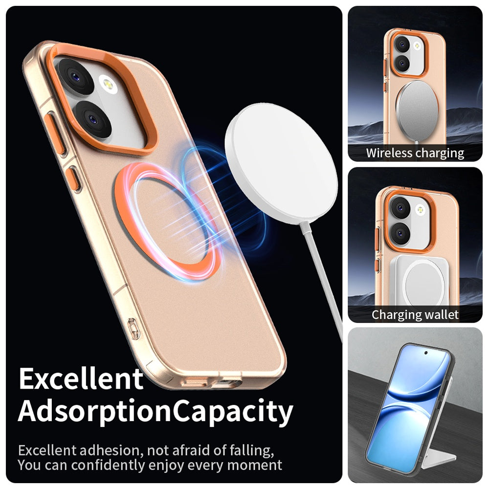 Husa MagSafe pentru Xiaomi Poco X8 Pro, Techsuit, CandyCase, Portocalie