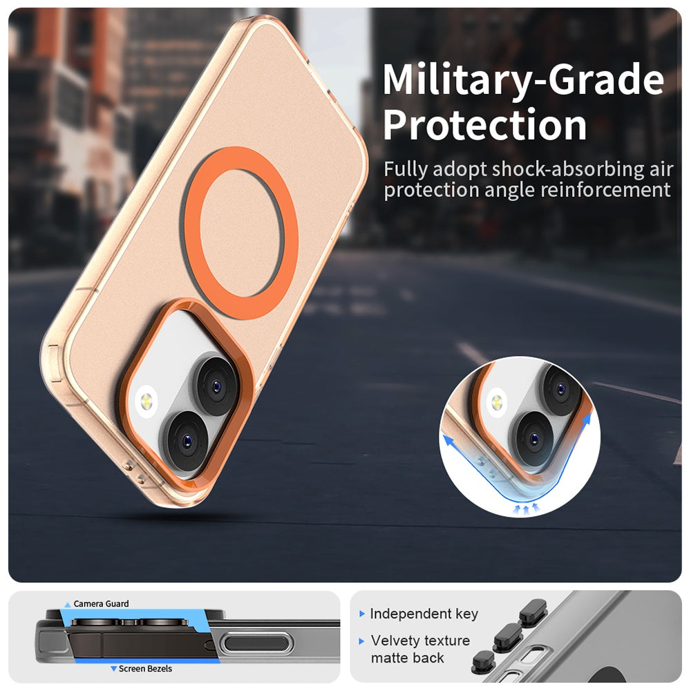 Husa MagSafe pentru Xiaomi Poco X8 Pro, Techsuit, CandyCase, Portocalie