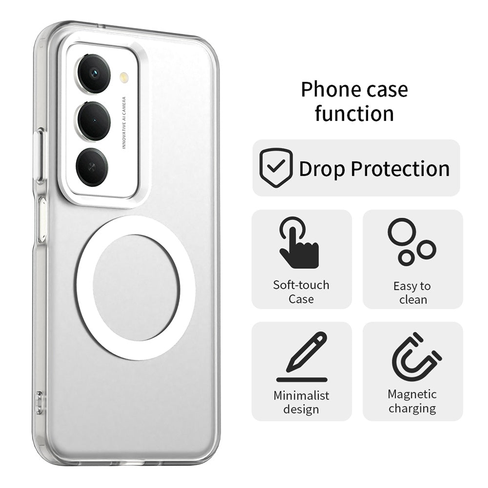 Husa MagSafe pentru Xiaomi Redmi 15 5G / 15 4G, Techsuit, CandyCase, Alba