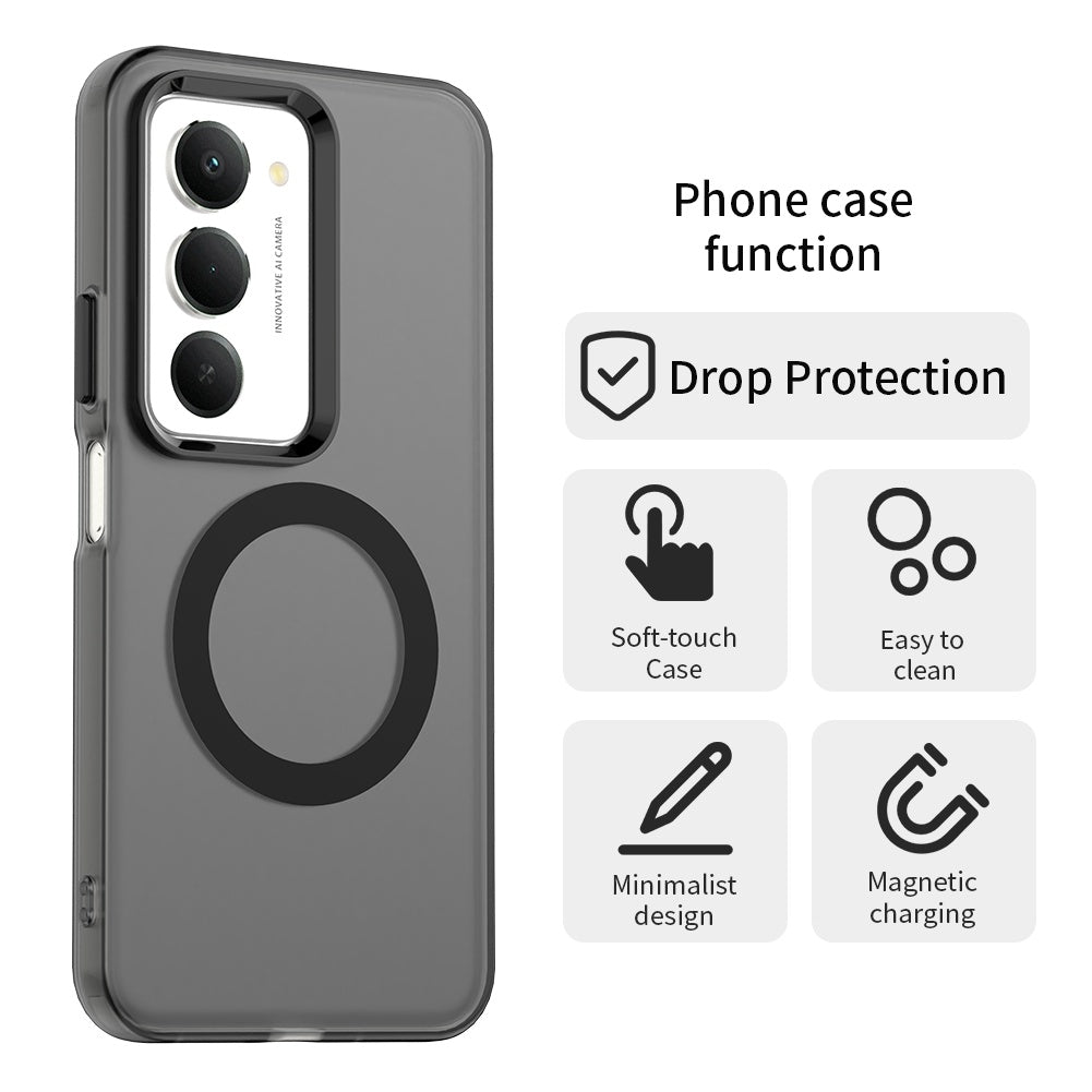 Husa MagSafe pentru Xiaomi Redmi 15 5G / 15 4G, Techsuit, CandyCase, Neagra