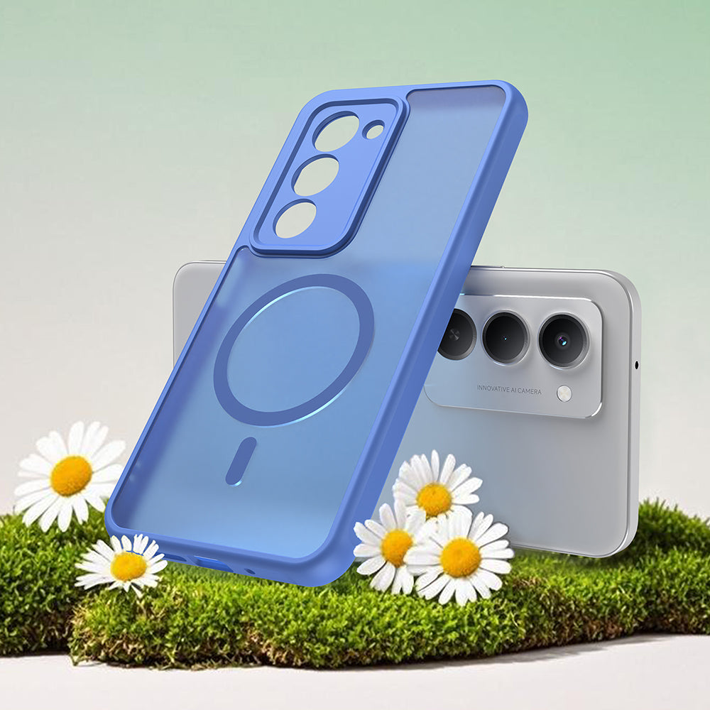 Husa MagSafe pentru Xiaomi Redmi 15 5G / 15 4G, Techsuit, HaloFrost II, Albastra