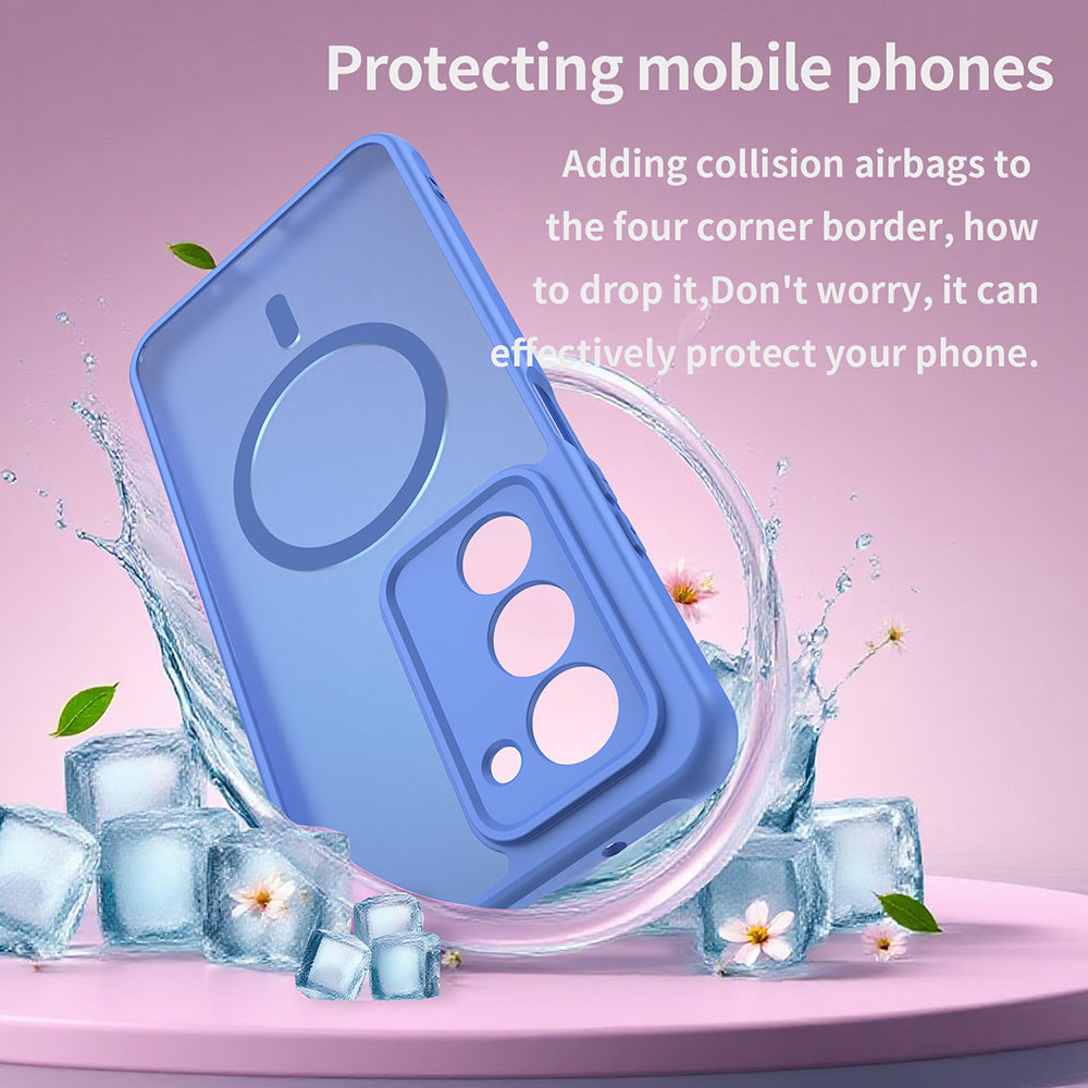 Husa MagSafe pentru Xiaomi Redmi 15 5G / 15 4G, Techsuit, HaloFrost II, Albastra