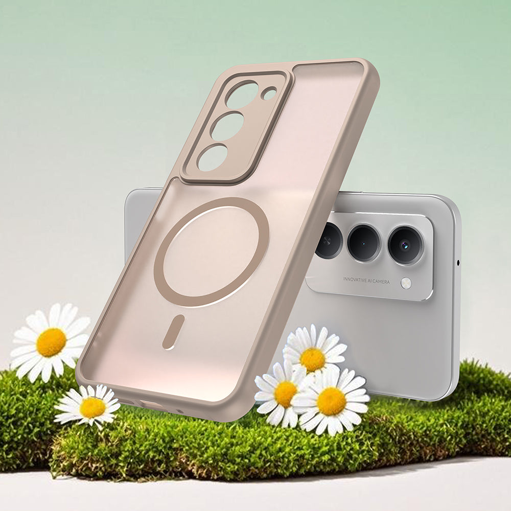 Husa MagSafe pentru Xiaomi Redmi 15 5G / 15 4G, Techsuit, HaloFrost II, Aurie