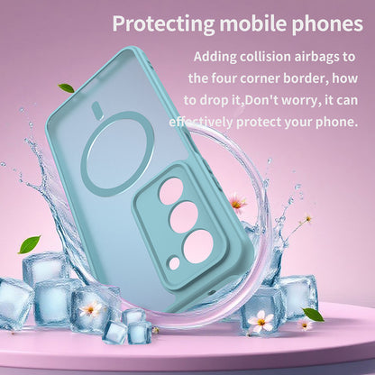 Husa MagSafe pentru Xiaomi Redmi 15 5G / 15 4G, Techsuit, HaloFrost II, Verde Deschis