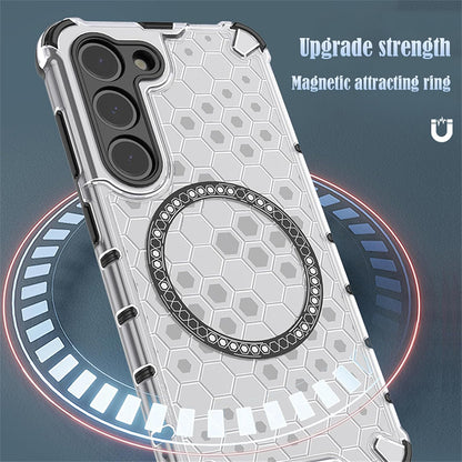 Husa MagSafe pentru Xiaomi Redmi 15 5G / 15 4G, Techsuit, HoneyComb Shield, Albastra