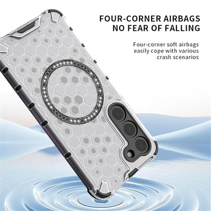 Husa MagSafe pentru Xiaomi Redmi 15 5G / 15 4G, Techsuit, HoneyComb Shield, Neagra