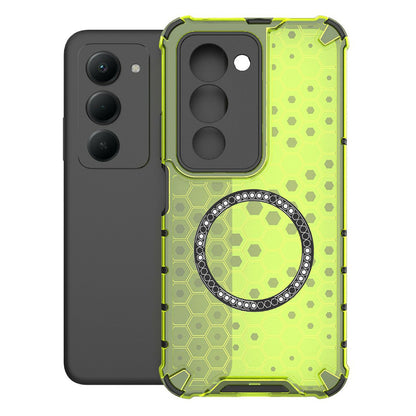 Husa MagSafe pentru Xiaomi Redmi 15 5G / 15 4G, Techsuit, HoneyComb Shield, Verde
