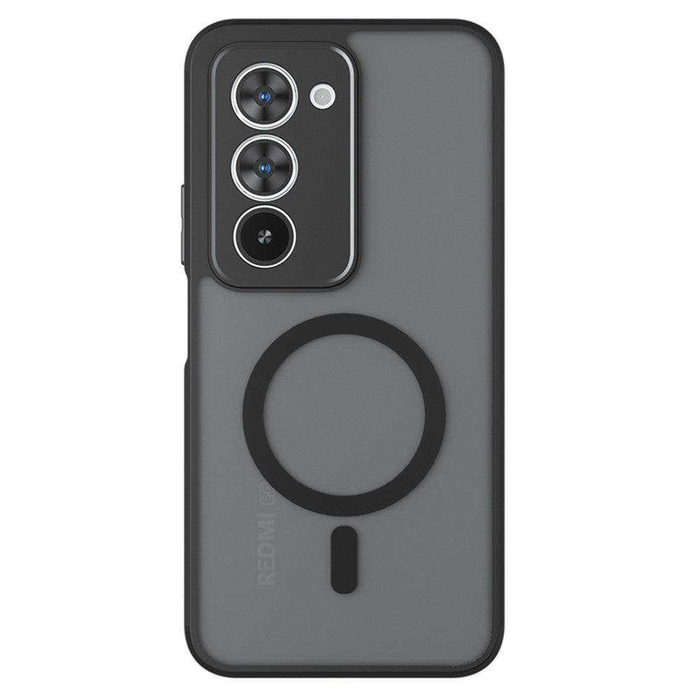 Husa MagSafe pentru Xiaomi Redmi 15 5G / 15 4G, Techsuit, PureFrost, Neagra Satinata